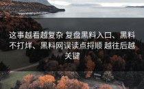 这事越看越复杂 复盘黑料入口、黑料不打烊、黑料网误读点捋顺 越往后越关键