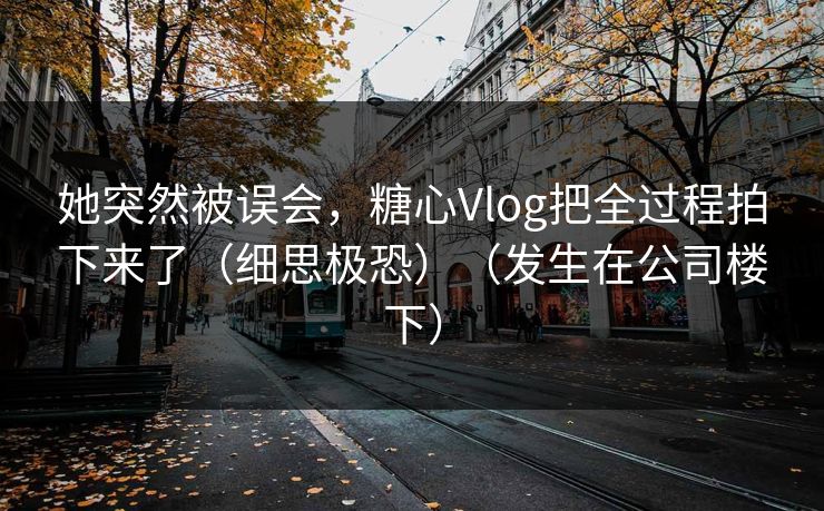 她突然被误会，糖心Vlog把全过程拍下来了（细思极恐）（发生在公司楼下）  第1张
