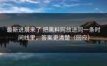 最新进展来了 把黑料网放进同一条时间线里，答案更清楚（回应）