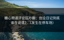 糖心频道评论区吵翻：创业日记到底谁在说谎？（发生在停车场）
