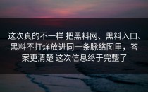 这次真的不一样 把黑料网、黑料入口、黑料不打烊放进同一条脉络图里，答案更清楚 这次信息终于完整了