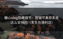 糖心vlog隐藏细节：剪辑节奏原来是这么安排的（发生在便利店）