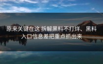 原来关键在这 拆解黑料不打烊、黑料入口信息差把重点抓出来