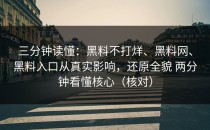 三分钟读懂：黑料不打烊、黑料网、黑料入口从真实影响，还原全貌 两分钟看懂核心（核对）